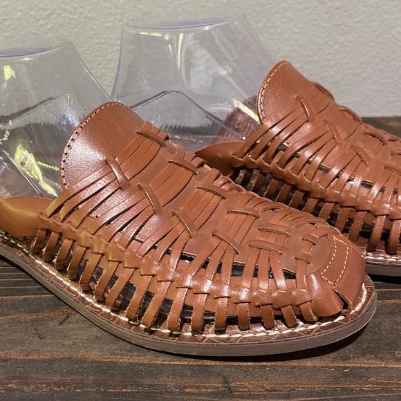 Sam Edelman Keely Woven Mule Slides Women's Size 8 Brown Leather - Picture 2 of 15